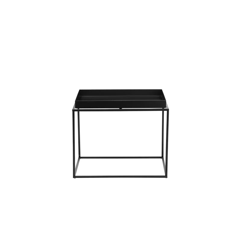 Pangea Home Bixby Framed Tray Modern Metal Side Table in Black