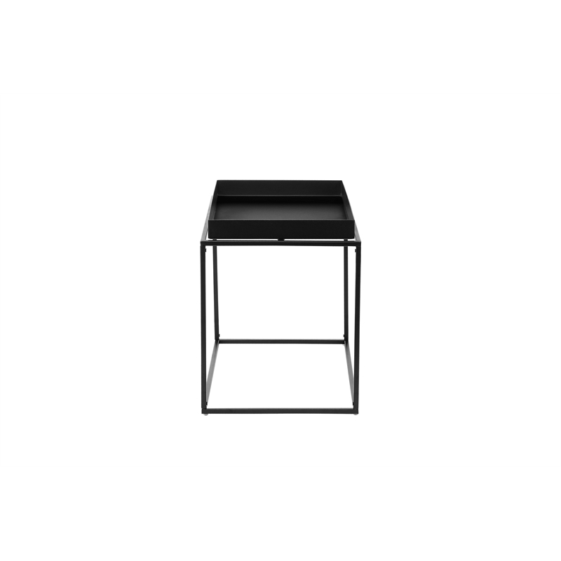 Pangea Home Bixby Framed Tray Modern Metal Side Table in Black