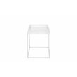 Pangea Home Bixby Framed Tray Modern Metal Side Table in White