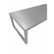 Pangea Home Clark Modern Brushed Steel Metal Coffee Table in Silver