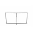 Pangea Home Oyster Modern Gloss Lacquer & Steel Metal Console Table in White