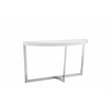 Pangea Home Oyster Modern Gloss Lacquer & Steel Metal Console Table in White