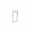 Pangea Home Oyster Modern Gloss Lacquer & Steel Metal Console Table in White