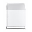 Pangea Home Harper Gloss Lacquer & Polished Steel Metal Night Stand in White
