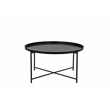 Pangea Home Rhonda Removable Top Modern Metal Coffee Table in Black