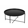 Pangea Home Rhonda Removable Top Modern Metal Coffee Table in Black