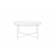 Pangea Home Rhonda Removable Top Modern Metal Coffee Table in White