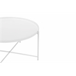 Pangea Home Rhonda Removable Top Modern Metal Coffee Table in White