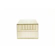 Pangea Home Lux Rectangle Modern Metal/Glass Coffee Table in Gold