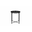 Pangea Home Rhonda Removable Top Modern Metal Side Table in Black