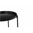 Pangea Home Rhonda Removable Top Modern Metal Side Table in Black