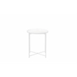 Pangea Home Rhonda Removable Top Modern Metal Side Table in White