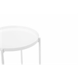 Pangea Home Rhonda Removable Top Modern Metal Side Table in White