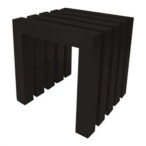 Pangea Home Vlad 16.5&quot Modern Steel Metal & Powder Coated Stool in Black