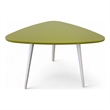 Pangea Home Hal Modern Lacquer Wood & Powder Coated Accent Table in Green/White