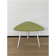 Pangea Home Hal Modern Lacquer Wood & Powder Coated Accent Table in Green/White