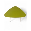 Pangea Home Hal Modern Lacquer Wood & Powder Coated Accent Table in Green/White