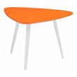 Pangea Home Hal Modern Lacquer Wood & Powder Coated Accent Table in Orange/White