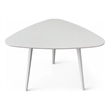 Pangea Home Hal Modern Lacquer Wood & Powder Coated Accent Table in White