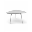 Pangea Home Hal Modern Lacquer Wood & Powder Coated Accent Table in White