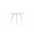 Pangea Home Hal Modern Lacquer Wood & Powder Coated Accent Table in White