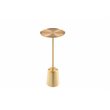 Pangea Home Monty Dome Base Modern Brushed Metal Side Table in Gold