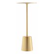 Pangea Home Monty Dome Base Modern Brushed Metal Side Table in Gold
