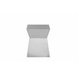 Pangea Home Spenser Cubix Hour Brushed Metal Side Table in Silver