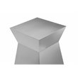 Pangea Home Spenser Cubix Hour Brushed Metal Side Table in Silver