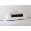 Pangea Home Matrix Short Modern Wood Veneer Buffet in White/Walnut