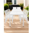 Pangea Home David 14-Piece Modern Aluminum Dining Set in White Finish