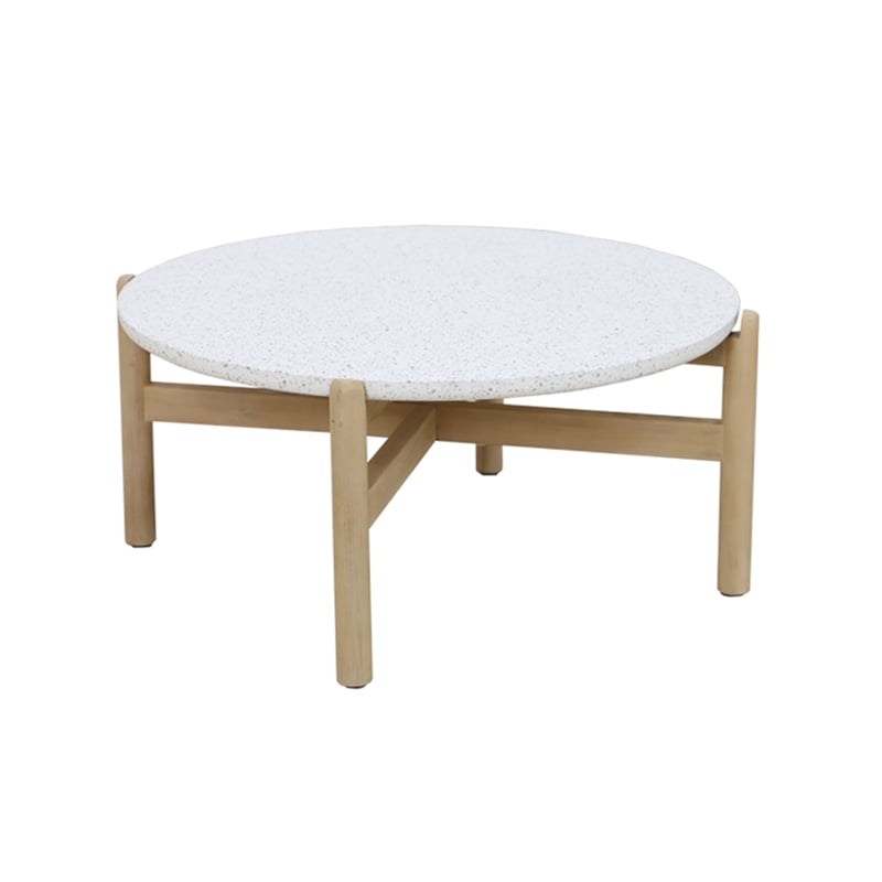 Pangea Home Mimi 3-Piece Acacia Wood Side Tables and Coffee Table in Natural