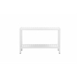 Pangea Home Joseph Modern Aluminum Console Table in White Finish