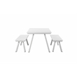 Pangea Home Jack 3-Piece Modern Aluminum Dining Set in White Finish