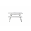 Pangea Home Jack 3-Piece Modern Aluminum Dining Set in White Finish