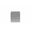 Pangea Home Spenser Brushed Metal Cubix Side Table in Silver