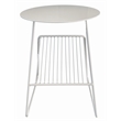 Gazette Magazine Table White Metal