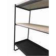 Pangea Home Vila 3-Tier Modern Wood Veneer/Metal Shelf in Black
