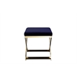 Gold Lexi Stool Navy Velvet & Gold Frame