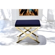 Gold Lexi Stool Navy Velvet & Gold Frame