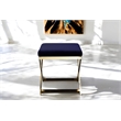 Gold Lexi Stool Navy Velvet & Gold Frame