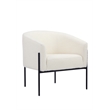 Amanda Arm Chair Boucle Fabric White