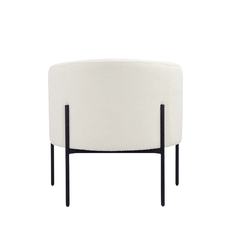 Amanda Arm Chair Boucle Fabric White