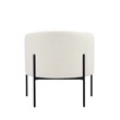 Amanda Arm Chair Boucle Fabric White