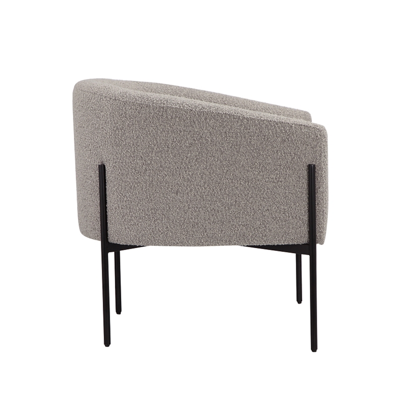 Pangea Home Amanda Arm Chair Boucle Fabric Gray