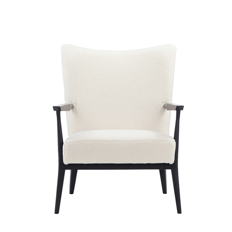 Winnie Lounge Chair Boucle Fabric White
