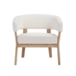Sisi Lounge Chair Boucle Fabric White