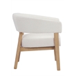 Sisi Lounge Chair Boucle Fabric White