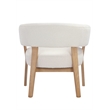Sisi Lounge Chair Boucle Fabric White