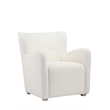 Harlow Lounge Chair Boucle Fabric White
